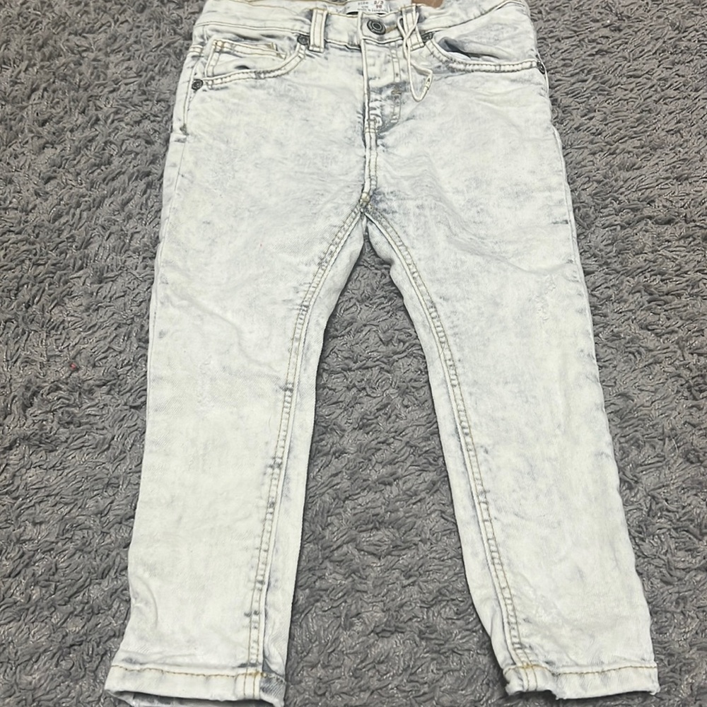 Zara Boys White Washed Skinny Jeans Size 2/3
